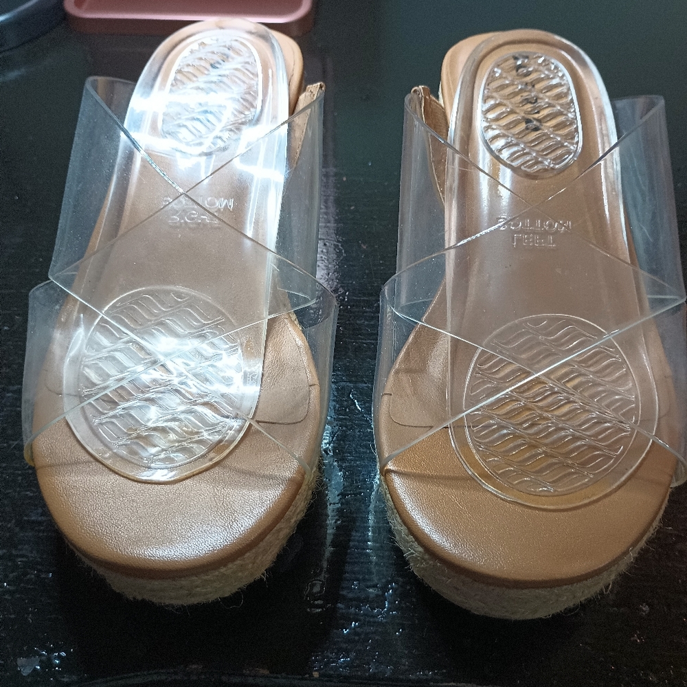 New torrid clear platform wide chunky sandals